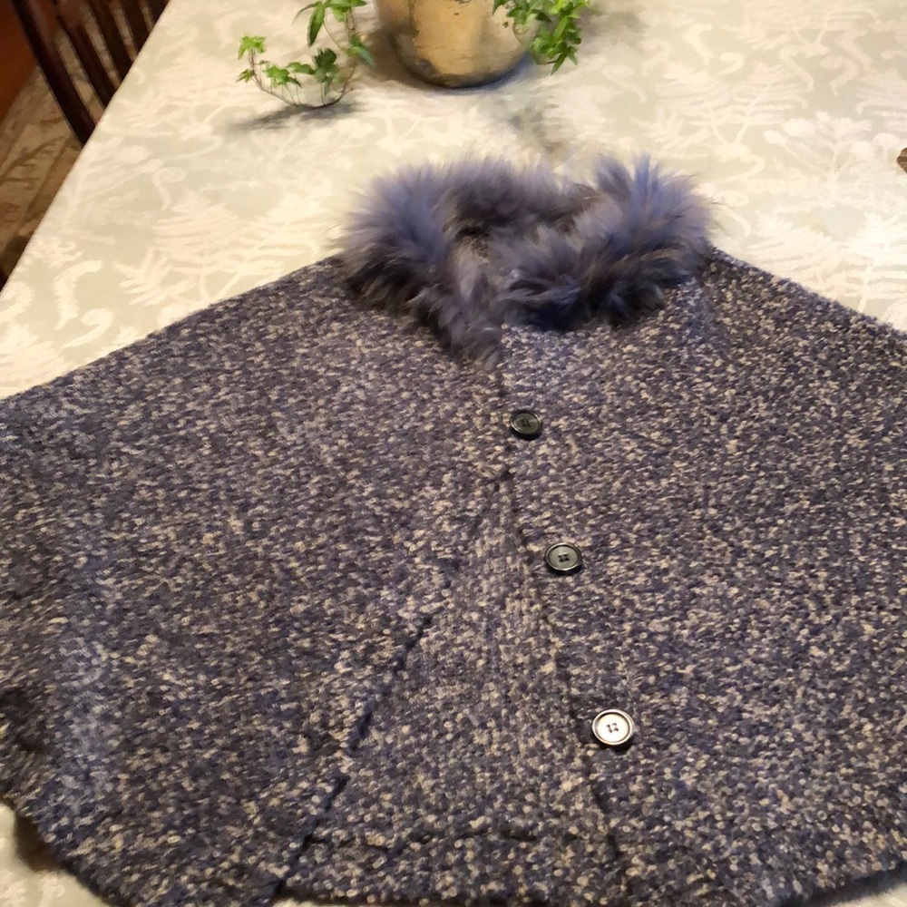 J. Mclaughlin fox wool poncho
